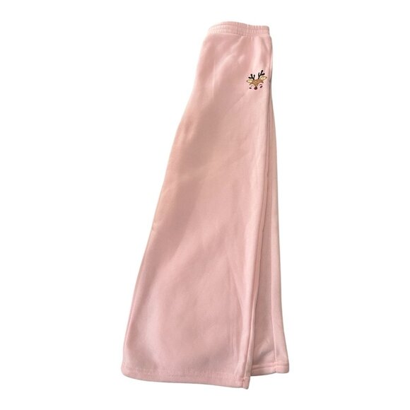 Lucky You Other - Lucky You Reindeer Sleigh All Day Pink Holiday Sweatpants – Girls Size XL (14),